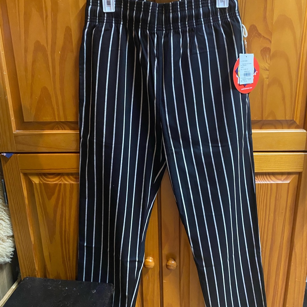 Cookman Black and White Striped Pants